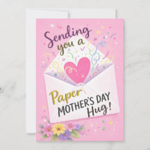 Tarjeta del Día de la Madre, Tarjeta de Abrazo de