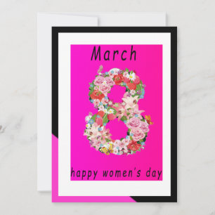 Festiva tarjeta del día de la mujer