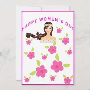 Festiva tarjeta del día de la mujer