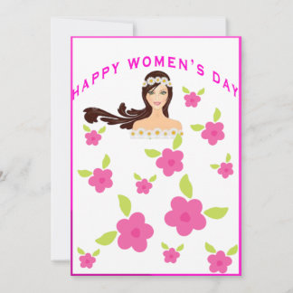Festiva tarjeta del día de la mujer