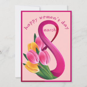 Festiva tarjeta del día de la mujer