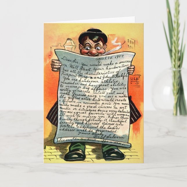 Festiva Tarjeta del Día de los Inocentes de Victoria (Anverso)