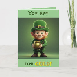 Festiva Tarjeta del Día de San Patricio 'Eres mi oro'