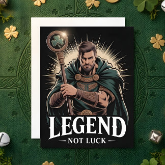 Festiva Tarjeta del Día de San Patricio Leyenda Celta