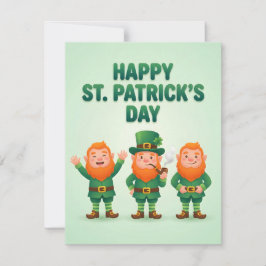 Festiva Tarjeta del Día de San Patricio para niños duende