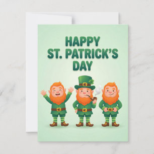 Festiva Tarjeta del Día de San Patricio para niños duende