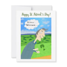 Tarjeta del Día de San Patricio Suerte Irlandesa