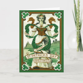 Festiva Tarjeta del Día de San Patricio Vintage