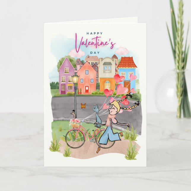 Festiva Tarjeta del Día de San Valentín (Anverso)