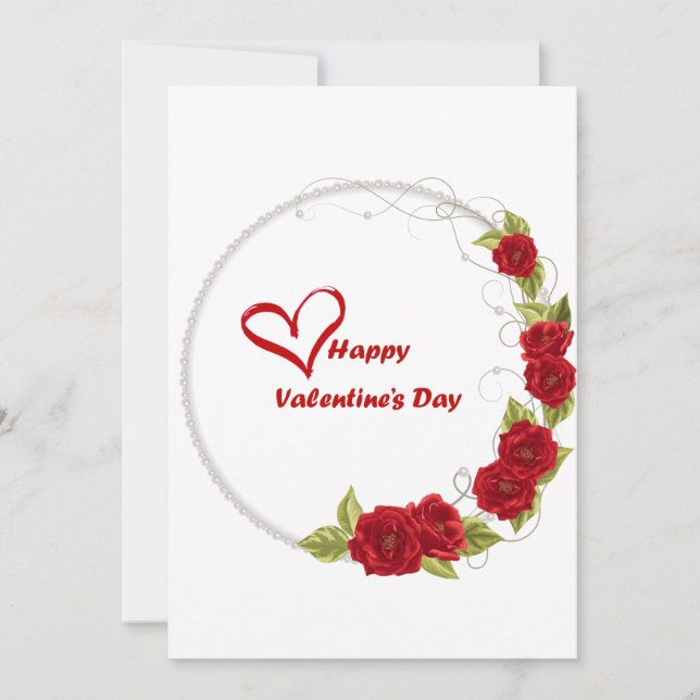 Festiva Tarjeta del día de San Valentín (Anverso)