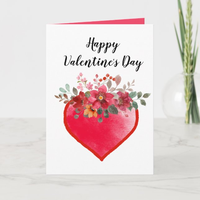 Festiva Tarjeta del Día de San Valentín (Anverso)