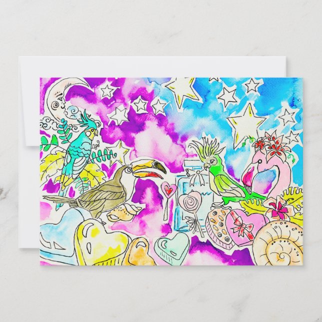 Festiva Tarjeta del Día de San Valentín (Anverso)