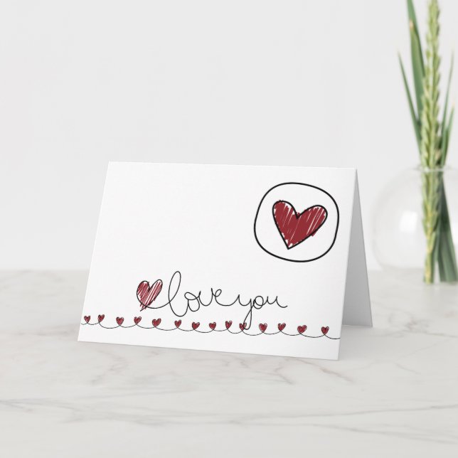 Festiva Tarjeta del día de San Valentín (Anverso)