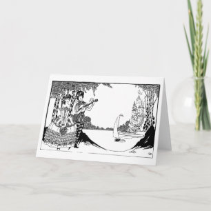 Festiva Tarjeta del día de San Valentín anacrónica del