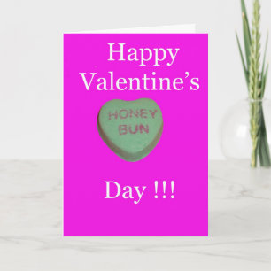 Festiva Tarjeta del día de San Valentín - bollo de miel