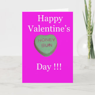 Festiva Tarjeta del día de San Valentín - bollo de miel