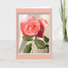 Festiva Tarjeta del día de San Valentín color de rosa