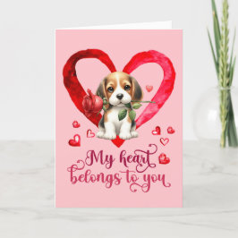 Festiva Tarjeta del día de San Valentín con acuarela de Be