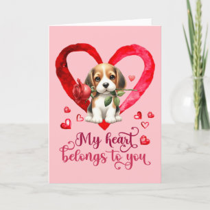 Festiva Tarjeta del día de San Valentín con acuarela de Be