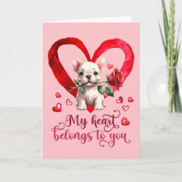 Festiva Tarjeta del Día de San Valentín con acuarela de Bu