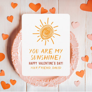 Festiva Tarjeta del Día de San Valentín con dibujo del sol