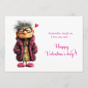 Festiva Tarjeta del Día de San Valentín con divertido chis