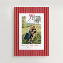 Tarjeta del Día de San Valentín con foto de famili
