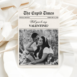 Festiva Tarjeta del Día de San Valentín con Foto de Periód