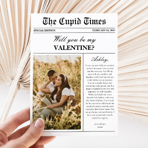 Festiva Tarjeta del Día de San Valentín con Foto de Periód