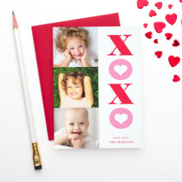 Festiva tarjeta del día de San Valentín con varias fotos x
