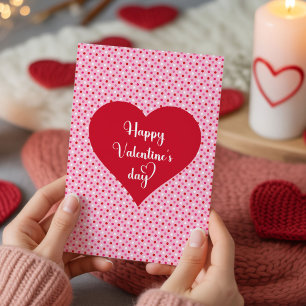 Festiva Tarjeta del Día de San Valentín Corazones Romántic