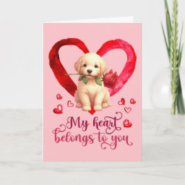 Festiva Tarjeta del Día de San Valentín de acuarela de Gol