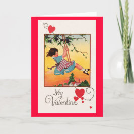 Festiva Tarjeta del día de San Valentín de balanceo