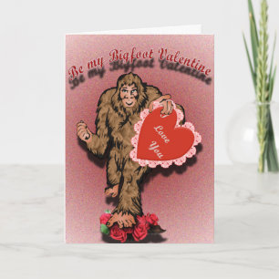 Festiva Tarjeta del día de San Valentín de Bigfoot