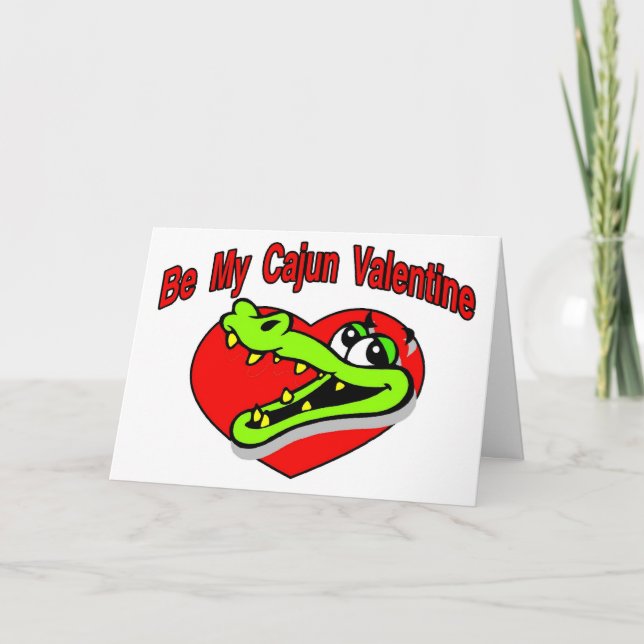 Festiva Tarjeta del día de San Valentín de Cajun (Anverso)