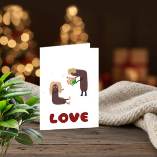 Festiva Tarjeta del Día de San Valentín de Cartas de AMOR