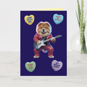 Festiva Tarjeta del Día de San Valentín de Chow Chow Rocke