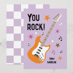 Festiva Tarjeta del día de San Valentín de clase de guitar