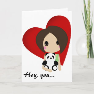 Festiva Tarjeta del día de San Valentín de Cutie Kali