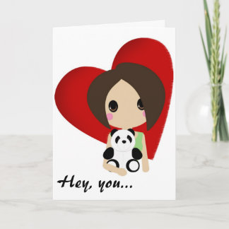 Festiva Tarjeta del día de San Valentín de Cutie Kali