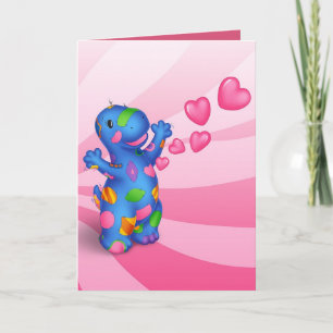 Festiva Tarjeta del día de San Valentín de Dino-Buddies™ -