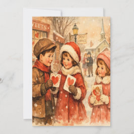 Festiva Tarjeta del Día de San Valentín de estilo antiguo 