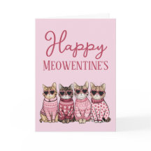 Tarjeta del Día de San Valentín de Gatitos Adorabl