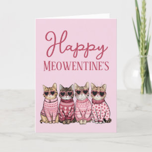 Festiva Tarjeta del Día de San Valentín de Gatitos Adorabl