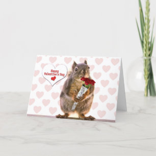 Festiva Tarjeta del día de San Valentín de la ardilla