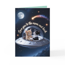 Tarjeta del Día de San Valentín de la Luna del Gat