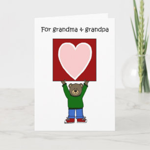 Festiva tarjeta del día de San Valentín de los abuelos