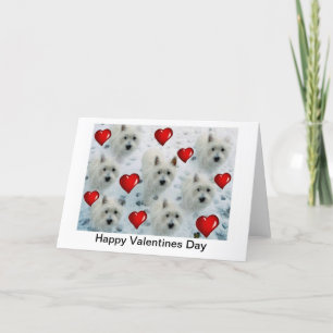 Festiva Tarjeta del día de San Valentín de los corazones