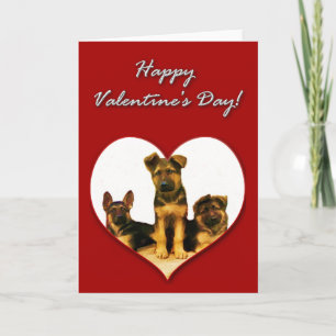 Festiva Tarjeta del día de San Valentín de los perritos