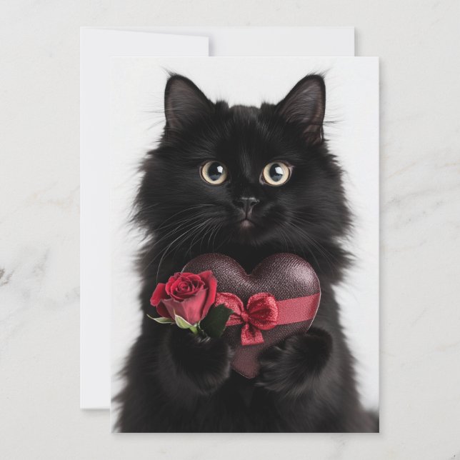 Festiva Tarjeta del Día de San Valentín de Patitas con Cor (Anverso)